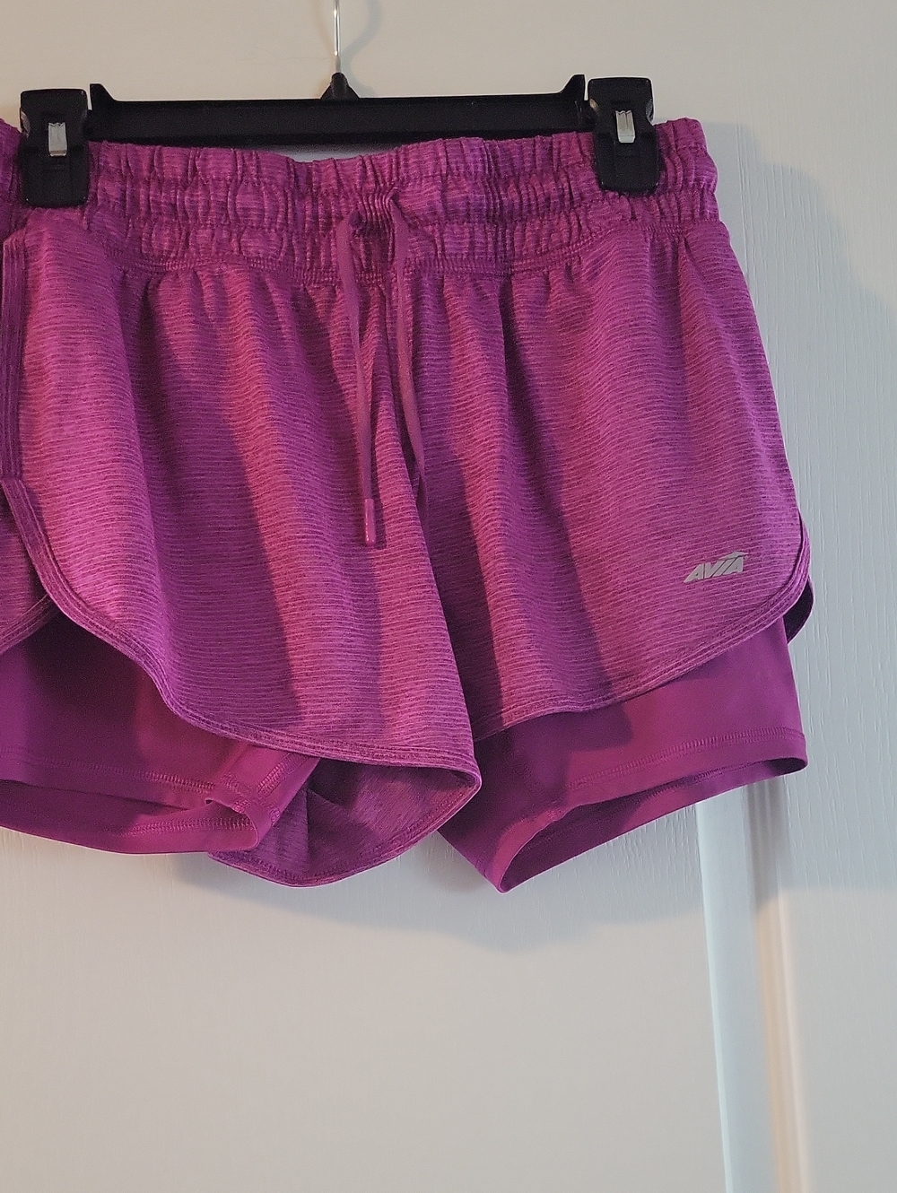 Avia Women's Pink Layered Athletic Shorts